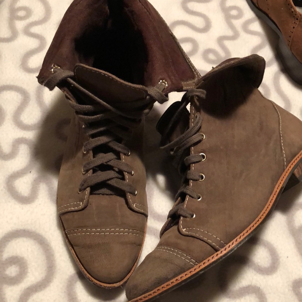 Brazilian leather inside and out lace up boots